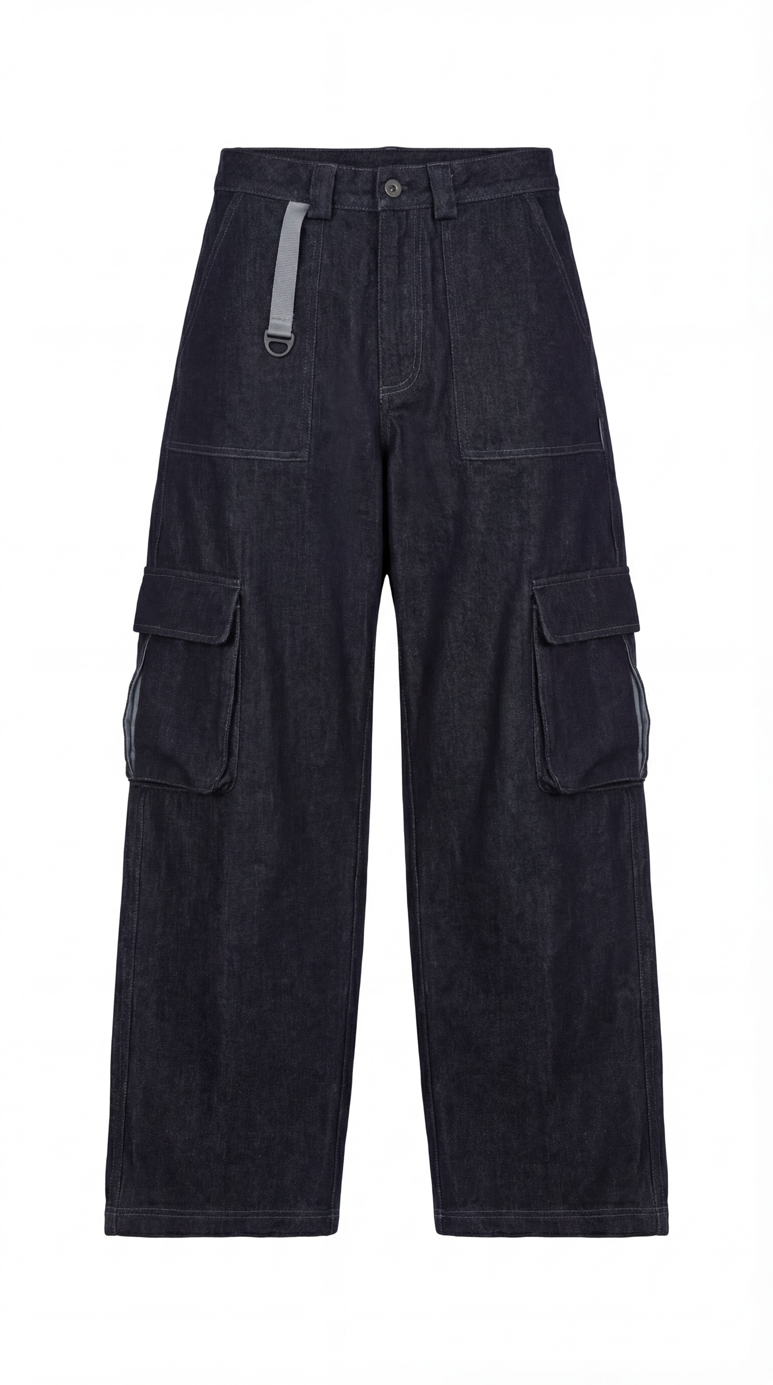 Wide-Leg Denim Cargo