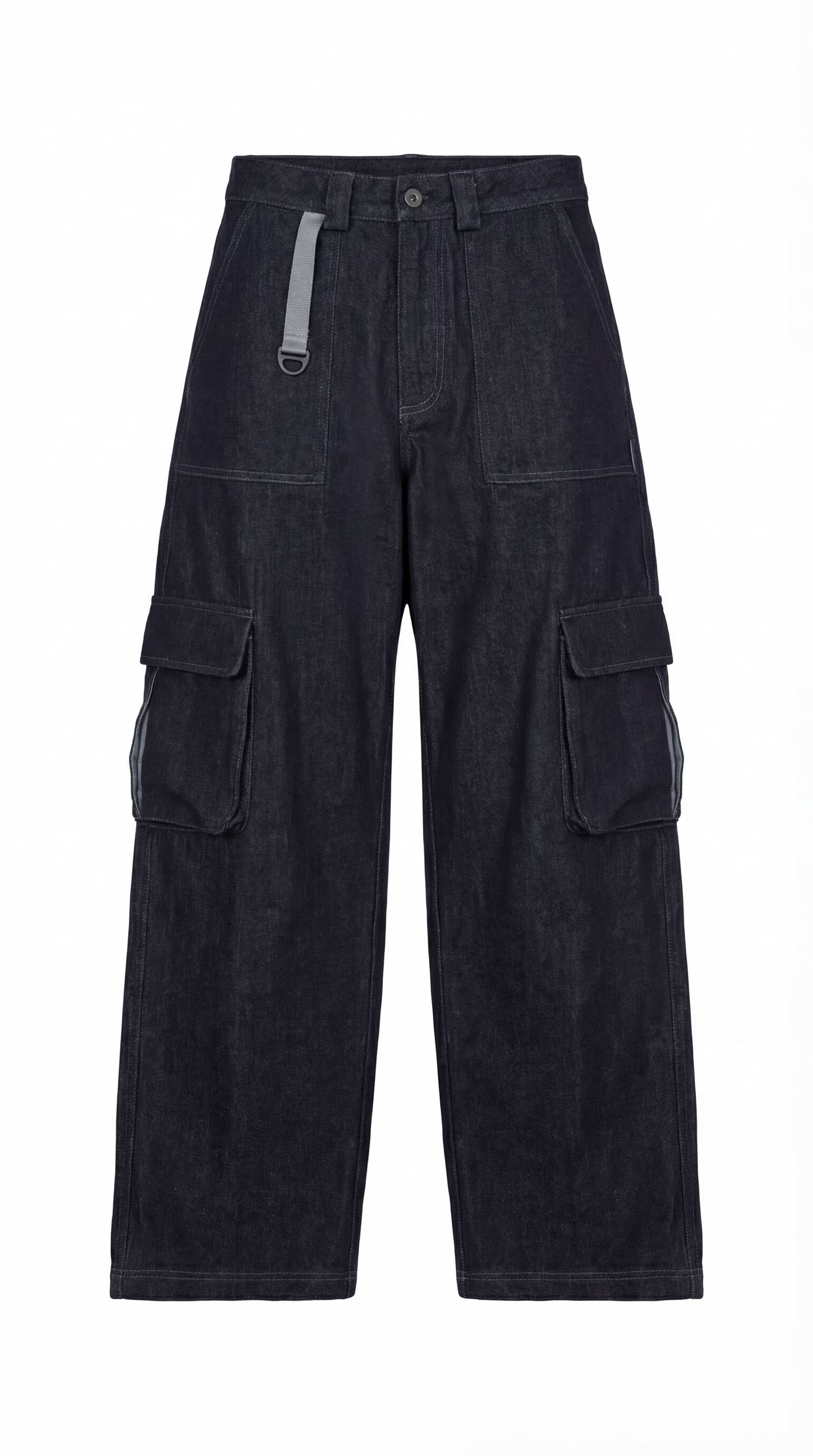 Wide-Leg Denim Cargo