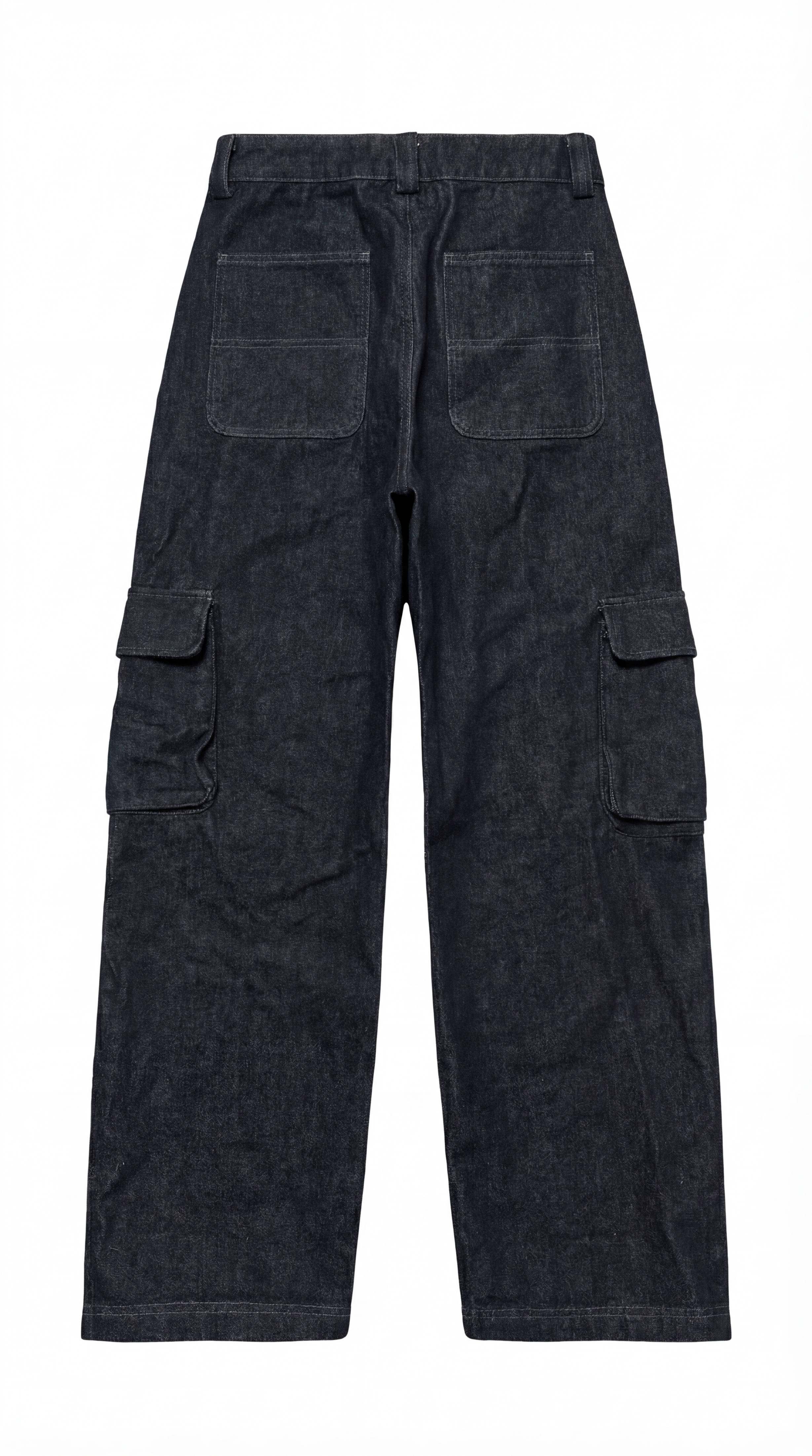 Wide-Leg Denim Cargo
