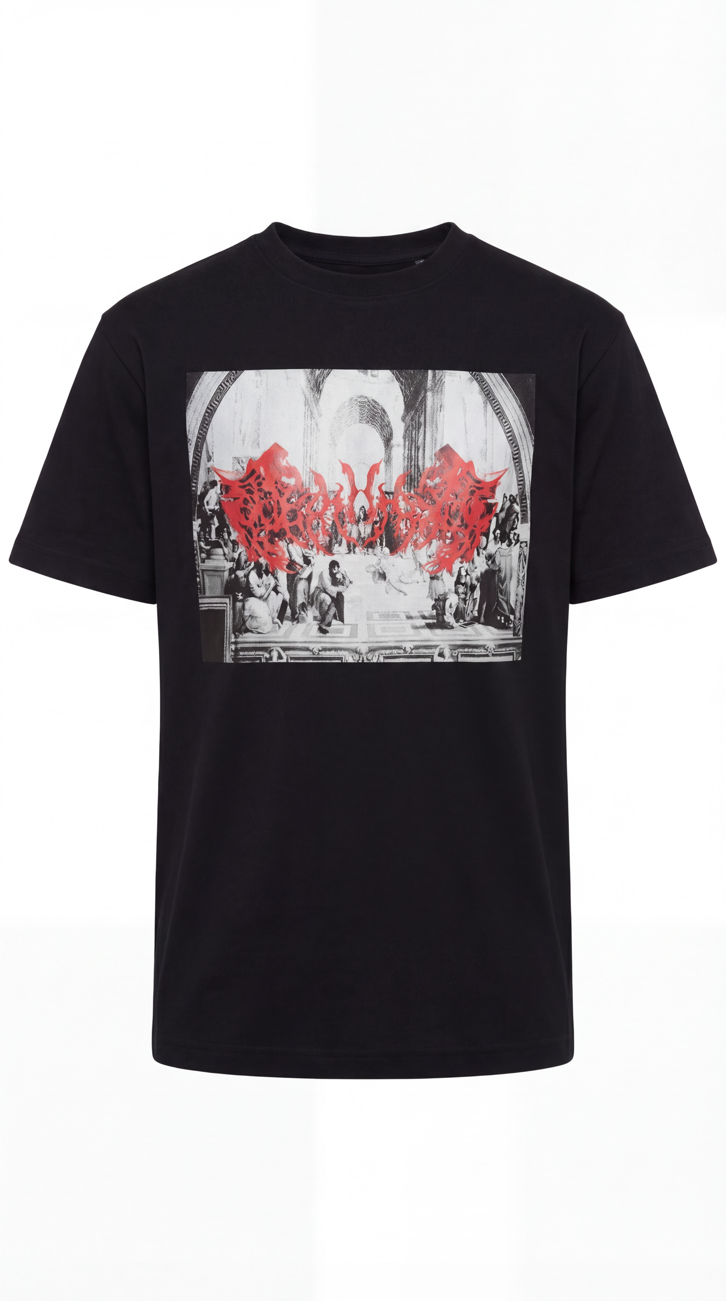 Oversized 3-D Metal Logo Tee